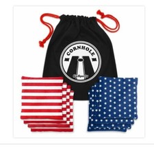 GoSports Official Regulation Cornhole Bean Bags Stars and Stripes Set of 8