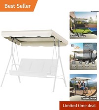 66 x45 Durable Swing Canopy - UV Protection Waterproof Cover for 2-3 Seats