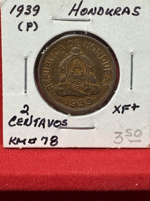 Guatemala, 1939 2 Centavos, KM249, XF+