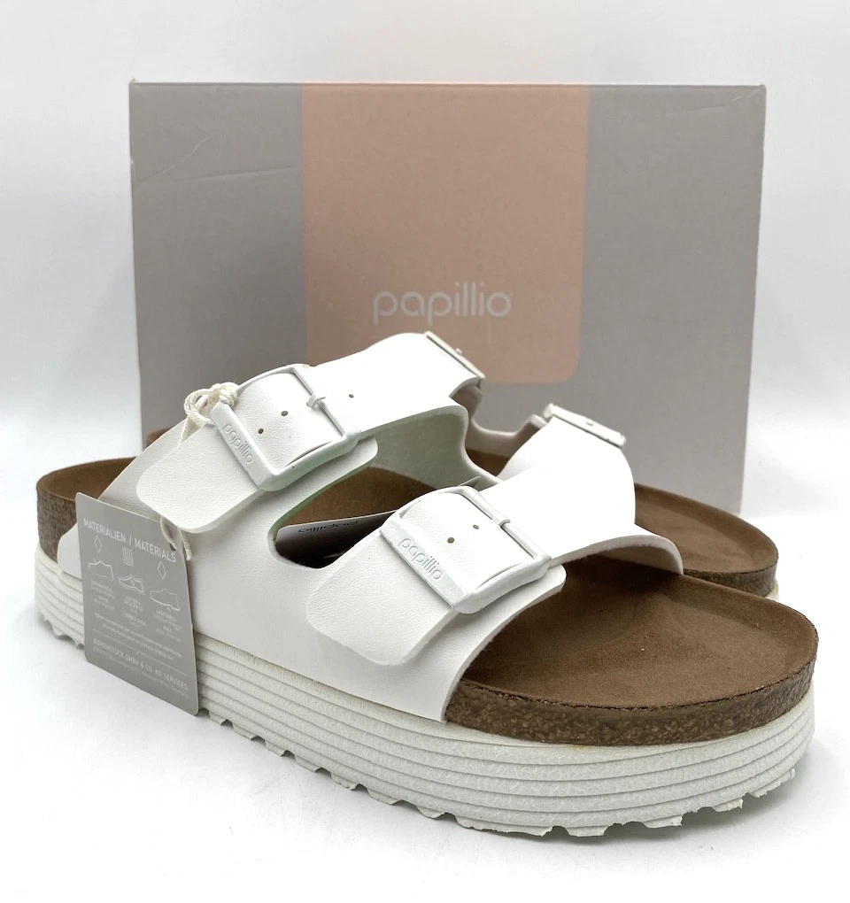 BIRKENSTOCK ARIZONA GROOVED Women's NEW Slides White Multiple Sizes