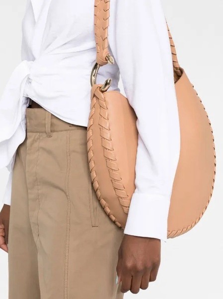 Chloe Mate Large Hobo Tote Bag Moon Leather Shoulder Tan Beige Designer $2900