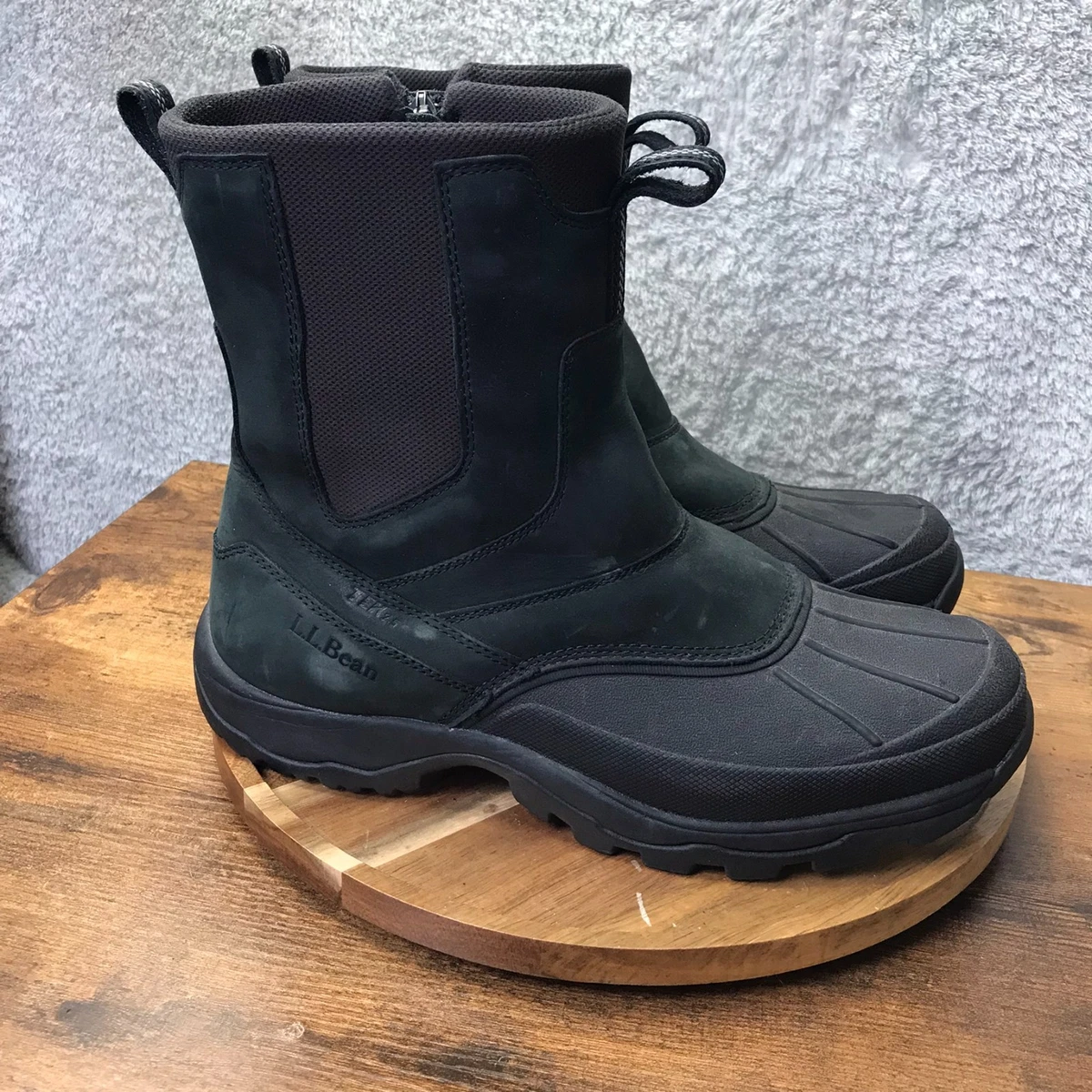 Ll Bean Black Ankle Boots Side Zipper Men\'s Size 10 M suede and fleece L.L.Bean Zip Boots for Men for Sale | Shop New & Used Men main image 4