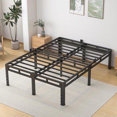 Queen Size Bed Frame 20 Inch, Metal Bed Frame & Box Spring 2 in 1 Platform