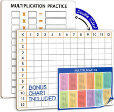 11" X 14" Dry Erase Multiplication Chart Whiteboard Multiplication Table Double
