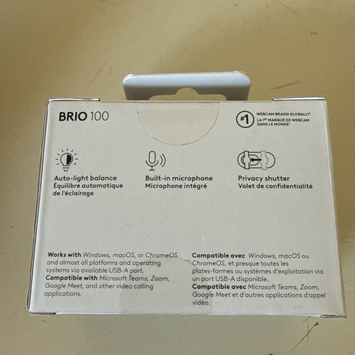 Logitech Brio 100 Full HD 1080p Webcam - Black New Sealed! - Photo 3/5