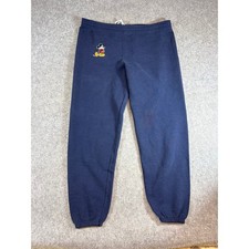 Vintage 80s Disney Mickey Mouse Jogger Pants Mens Blue Sweatpants USA Medium