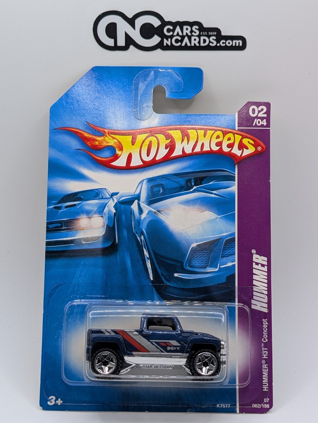 2007 Hot Wheels Hummer 2/4 Hummer H3T Concept Blue 62/156 (Soft Corners)