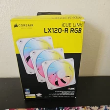 CORSAIR - iCUE LINK LX120-R RGB 120mm PWM Reverse Blade Computer Case Fan Sta...