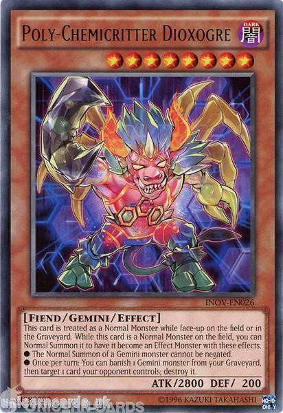 INOV-EN026 Poly-Chemicritter Dioxogre Rare UNL Edition Mint YuGiOh Card