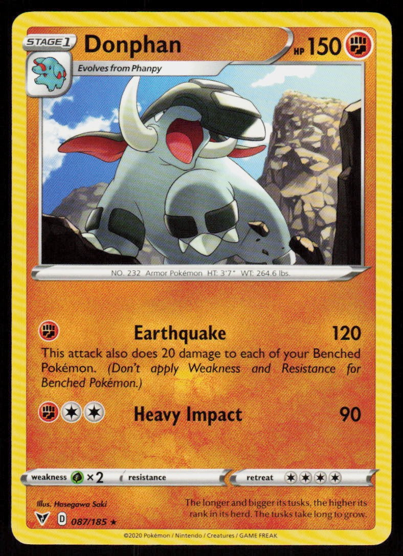 Donphan 087/185 Rare Vivid Voltage Pokemon Near Mint