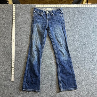 Ariat Jeans Womens Size 14 Blue REAL Denim Bootcut Western Medium Wash Stained