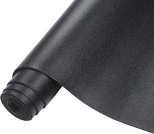 CDY Smooth Black Faux Leather Sheets 13.8"X53" 35cmX135cm Solid Color PU Syn...