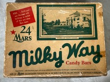 Mars Milky Way Candy Bars Empty Box Vintage Marstown Cutout For Display