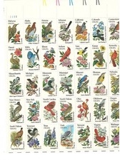 #1953-2002  1982 20-cent State Birds & Flowers se-tenant sheet of 50  MNH