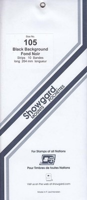 Showgard Strip Style Black Stamp Mounts Size 105