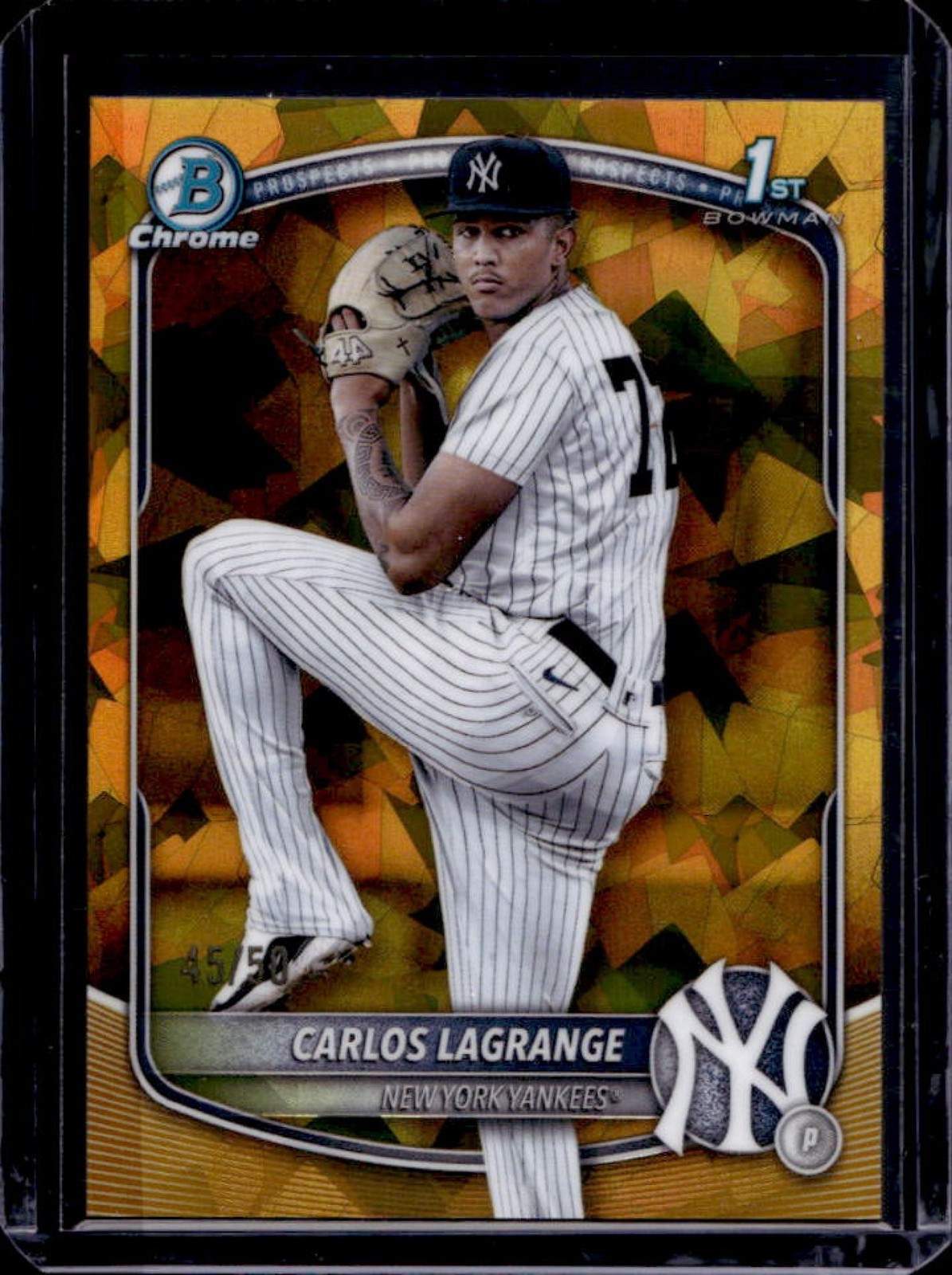 2025 Bowman Chrome Sapphire Carlos Lagrange Gold Refractor 1st #45/50
