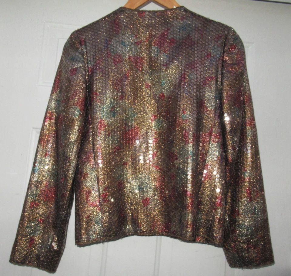 Vintage Emanuel Ungaro Paris Jacket Skirt Set Sequins 40 Euro 38" Bust/26" Waist - Image 4 of 4