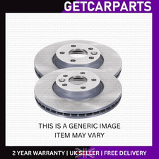 Front Vented Brake Discs Pair 258mm Fits Ford Fiesta Mk7 2008 - 2017 1.0 - 1.6