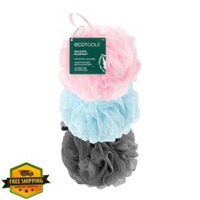 EcoTools EcoPouf 3 Pack Bath Sponge Set Recycled Netting