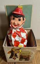 VTG MCM Midcentury Fireman Toy Pop-up Jack-in-the-box Klancy Klang Klang Kusan