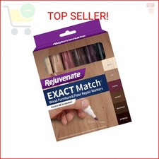 Rejuvenate Exact Match Wood Furniture Floor Repair Markers, 6 Count, Brown Mar