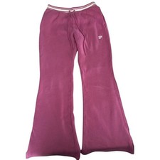 Vintage Pink Victoria's Secret Wide Leg Sweatpants Magenta Berry Striped M