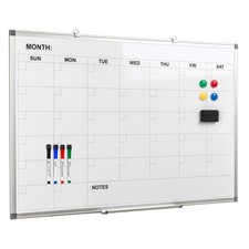Magnetic Dry Erase Calendar Whiteboard, 36 x 24 Inches Monthly Calendar Dry E...