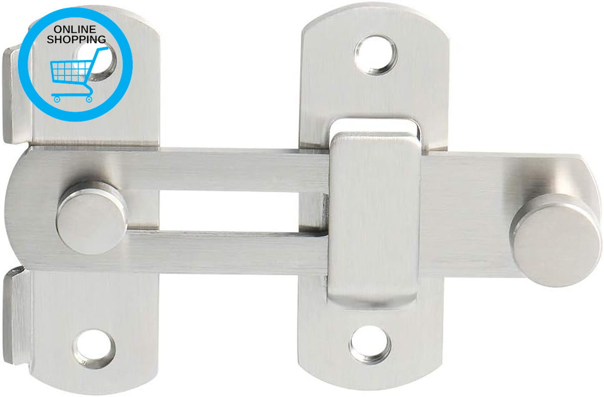 Gate Lock Door Latch 180° Small Gate Bolt Sliding Door Lock for Wooden Gates Int