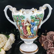 Capodimonte Stil Vase mit klassischen Figuren Dekor antik römisch griechisch Figur