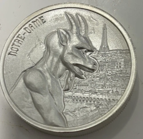 2 Troy oz Intaglio Mint Gargoyle Type I .999 Fine Silver Round