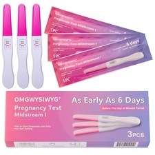 OMGWYSIWYG Pregnancy Test Early Detection, 3 Pack, 10 3 Count Pack of 1
