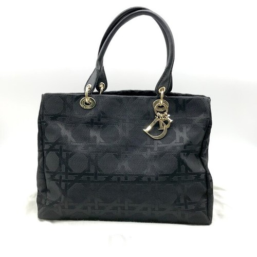 Christian Dior Canvas Nylon Tote Bag Women Used Authentic