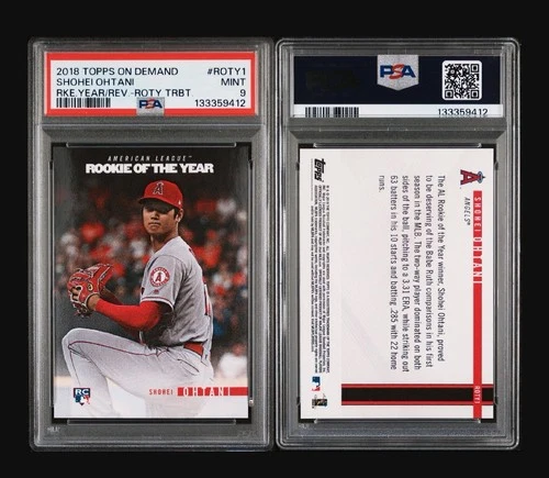 SHOHEI OHTANI RC SP PSA 9 2018 Topps On Demand ROTY1 Rookie Of Year Winner /287