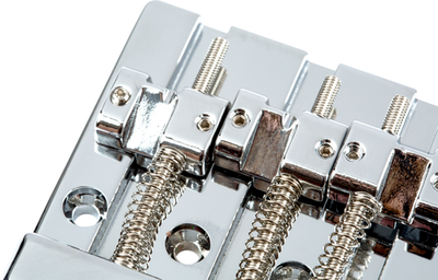Genuine Fender HIMASS IV Bass Bridge 4-String BRASS / Chrome 5