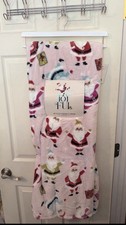 NEW Christmas Santa Claus Throw Blanket Pink Super Soft 60 x70