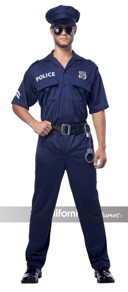 Disfraz De Policía Oficial Para Hombre Adulto De Halloween 00923
