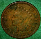 1904 Copper Nickel Indian Head Cent