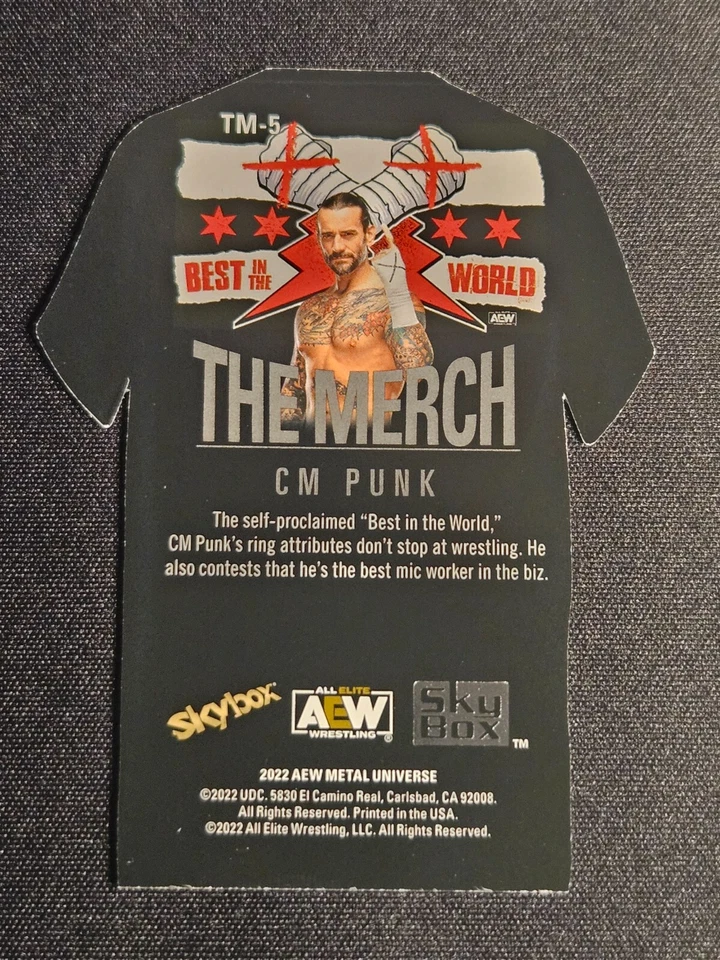 2022 Skybox Metal Universe AEW The Merch #TM-5 CM Punk - Image 2 of 2