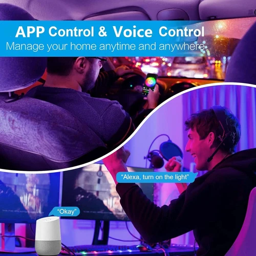 24W RGB LED Deckenleuchte Dimmbar WIFI Deckenlampe mit Alexa Fernbedienung APP - Bild 5 von 18
