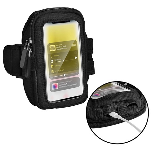 Neoprene Sport Armband Black Weed Leaf Multi Smartphone Size 3XL - 第 4/5 張圖片