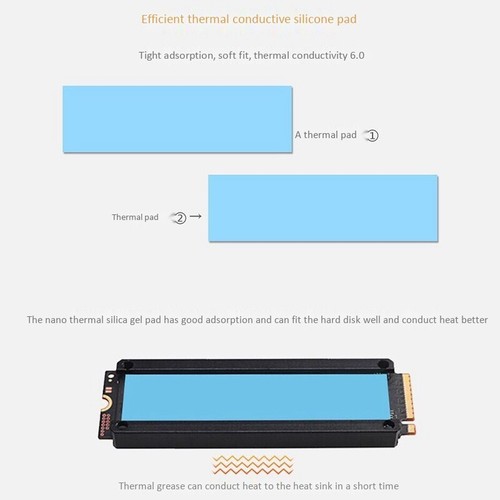 M2 SSD Heatsink Cooler Temperature OLED Digital Display M.2 2280 NVME SSD Solid - Afbeelding 5 van 10