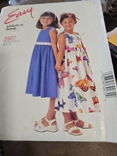 McCall's 3907 Sewing Pattern Size Children Girl Size 6, 7 And 8 Dresses 2 Length