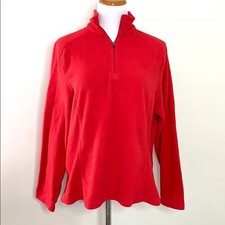 Lands End Red Polartec Fleece Pullover Jacket Kids Size XL 18