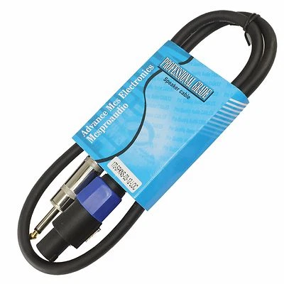MCSPROAUDIO 3 ft foot 1/4 to speakon compatible PA speaker cable cord 12 ga gauge conductor