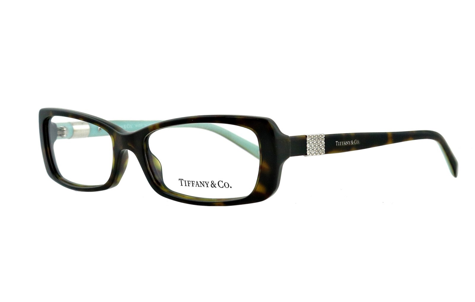 TIFFANY & CO TF2070-B 8015 53mm Havana Brown on Blue Eyeglass Frames Made in Italy