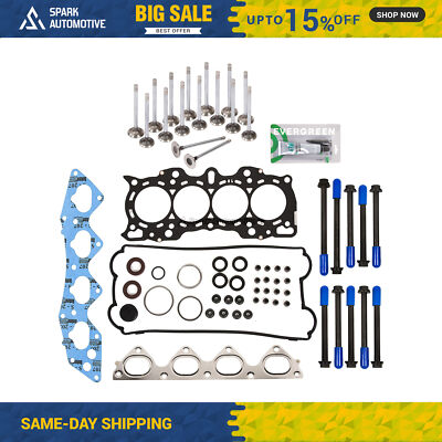 Head Gasket Set Intake Exhaust Valves Fit 97-01 Honda CRV 2.0L DOHC B20Z2 B20B4