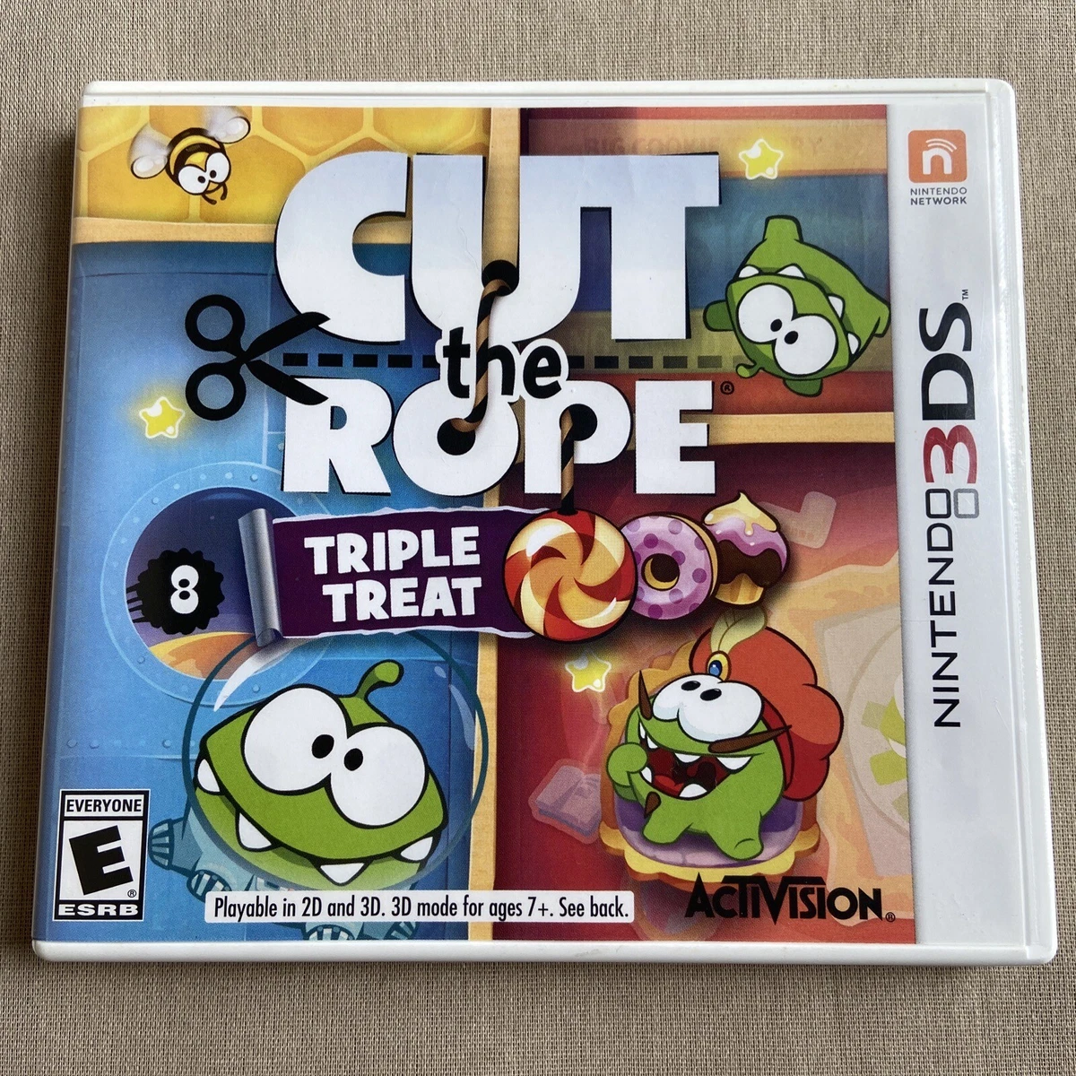 Cut the Rope Triple Treat Nintendo 3DS 2014 3 in 1 Complete Time Travel Expe