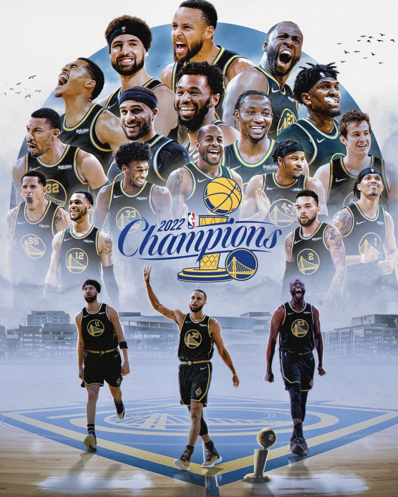  SPORTSPHOTOSUSA 2022 Golden State Warriors 2022 NBA Champions  Team Composite 8x10 Photo : Sports & Outdoors