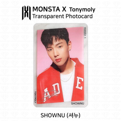 MONSTA X X TONYMOLY Official Transparent Photocard Postcard KPOP K