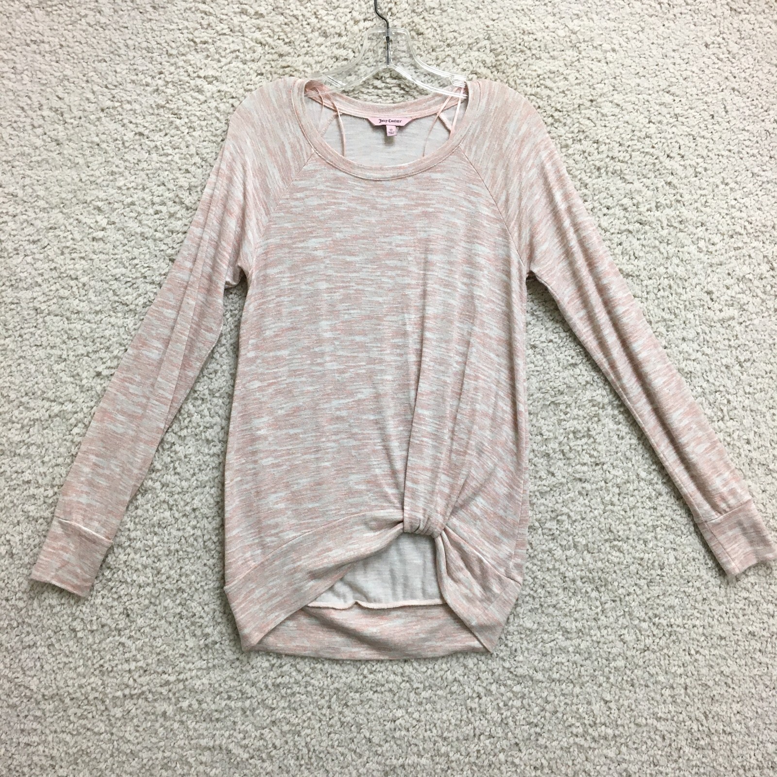 Juicy Couture Top Shirt Medium Adult Pink Heather Long Sleeve Casual Womens M